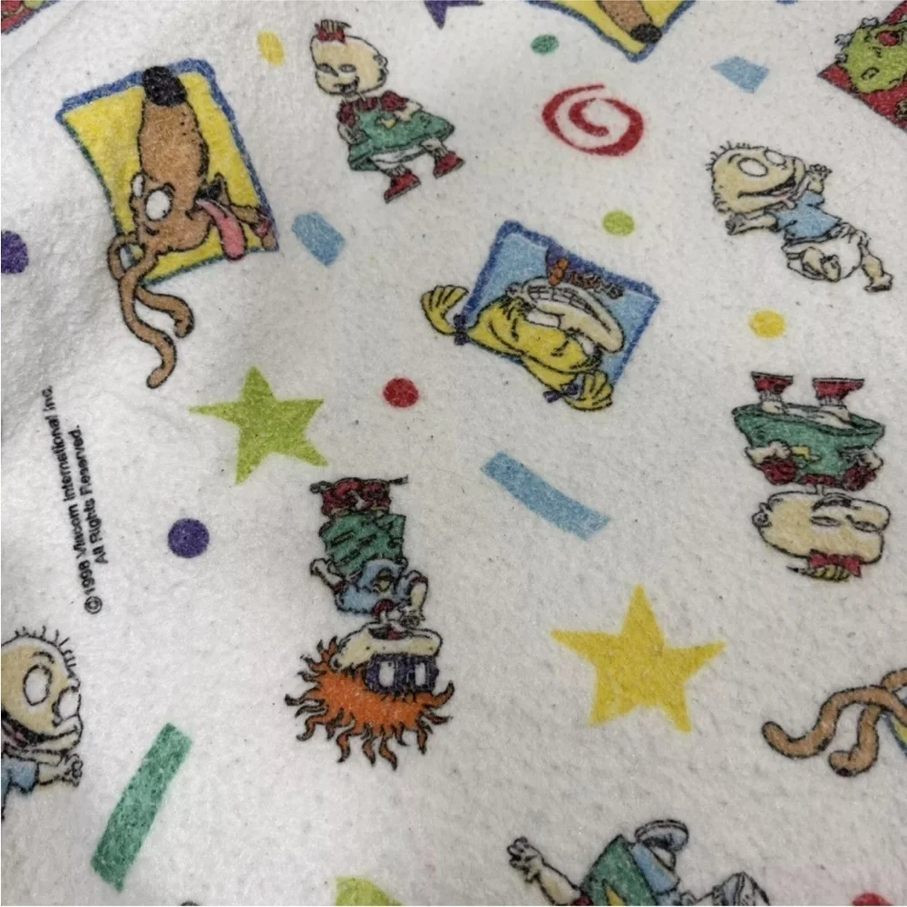 Vintage Nickelodeon Rugrats 71”x 90” Purple Trim Blanket (1998) - Picture 3 of 7